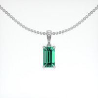 0.62 Ct. Emerald Pendant, Platinum 950 1
