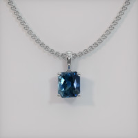 0.83 Ct. Greenish Blue Sapphire Pendant, Platinum 950 1