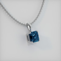 0.83 Ct. Greenish Blue Sapphire Pendant, Platinum 950 2