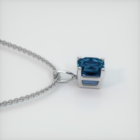 0.83 Ct. Greenish Blue Sapphire Pendant, Platinum 950 3