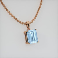 2.92 Ct. Gemstone Pendant, 14K Rose Gold 2