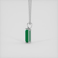 3.91 Ct. Emerald Pendant, Silver 3