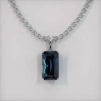 6.90 Ct. Gemstone Pendant, 14K White Gold 1