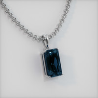 6.90 Ct. Gemstone Pendant, 14K White Gold 2