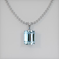 2.92 Ct. Gemstone Pendant, 14K White Gold 1