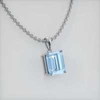 2.92 Ct. Gemstone Pendant, 14K White Gold 2