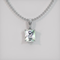 0.84 Ct. Gemstone Pendant, 14K White Gold 1