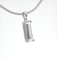 1.71 Ct. White Sapphire Pendant, 14K White Gold 2
