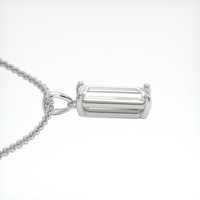 1.71 Ct. White Sapphire Pendant, 14K White Gold 3