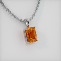 6.28 Ct. Sapphire Pendant, 14K White Gold 2
