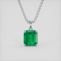 2.35 Ct. Emerald Pendant, 18K White Gold 1