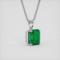 2.35 Ct. Emerald Pendant, 18K White Gold 2