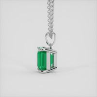 2.35 Ct. Emerald Pendant, 18K White Gold 3