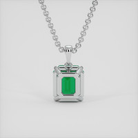 2.35 Ct. Emerald Pendant, 18K White Gold 4