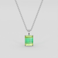 5.77 Ct. Bi Color Fluorite Pendant, 18K White Gold 1