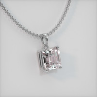 2.00 Ct. Gemstone Pendant, 18K White Gold 2