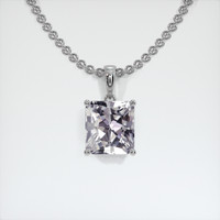 3.43 Ct. Gemstone Pendant, 18K White Gold 1