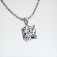 3.43 Ct. Gemstone Pendant, 18K White Gold 2