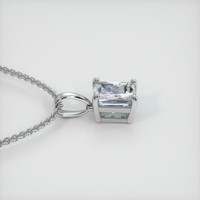 0.84 Ct. Gemstone Pendant, 18K White Gold 3