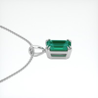 0.86 Ct. Emerald Pendant, 18K White Gold 3