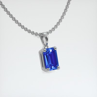0.55 Ct. Sapphire Pendant, 18K White Gold 2