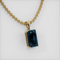 6.90 Ct. Gemstone Pendant, 14K Yellow Gold 2