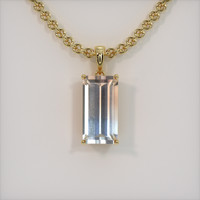 5.90 Ct. Gemstone Pendant, 14K Yellow Gold 1