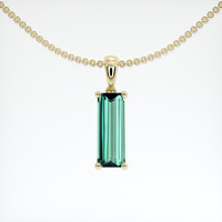 0.87 Ct. Gemstone Pendant, 14K Yellow Gold 1