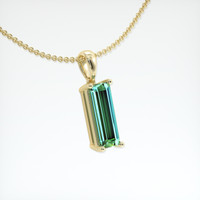 0.87 Ct. Gemstone Pendant, 14K Yellow Gold 2