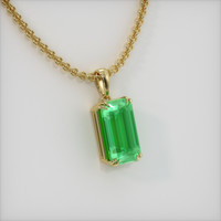 2.75 Ct. Emerald Pendant, 18K Yellow Gold 2