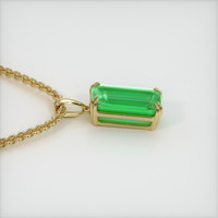 2.75 Ct. Emerald Pendant, 18K Yellow Gold 3
