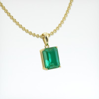 1.73 Ct. Emerald Pendant, 18K Yellow Gold 2