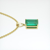 1.73 Ct. Emerald Pendant, 18K Yellow Gold 3