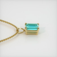 1.10 Ct. Emerald Pendant, 18K Yellow Gold 3
