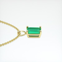 0.78 Ct. Emerald Pendant, 18K Yellow Gold 3