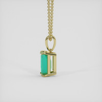 0.98 Ct. Emerald Pendant, 18K Yellow Gold 3
