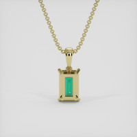 0.98 Ct. Emerald Pendant, 18K Yellow Gold 4
