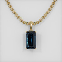 6.90 Ct. Gemstone Pendant, 18K Yellow Gold 1