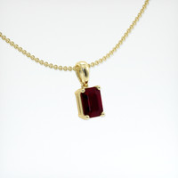 0.59 Ct. Ruby Pendant, 18K Yellow Gold 2