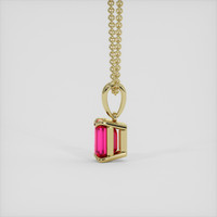 0.73 Ct. Pinkish Red Ruby Pendant, 18K Yellow Gold 3