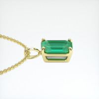 0.86 Ct. Emerald Pendant, 18K Yellow Gold 3