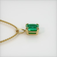 1.28 Ct. Emerald Pendant, 18K Yellow Gold 3