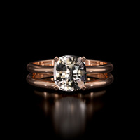 2.26 Ct. White Sapphire Ring, 18K Rose Gold 1
