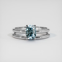 1.33 Ct. Sapphire Ring, 14K White Gold 1