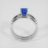 1.25 Ct. Blue Sapphire Ring, 14K White Gold 3
