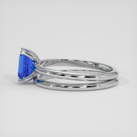1.25 Ct. Blue Sapphire Ring, 18K White Gold 4
