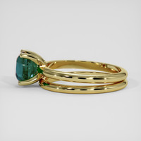 2.08 Ct. Bluish Green Sapphire Ring, 10K Yellow Gold 4