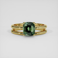 2.19 Ct. Green Sapphire Ring, 10K Yellow Gold 1