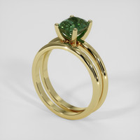 2.19 Ct. Green Sapphire Ring, 10K Yellow Gold 2