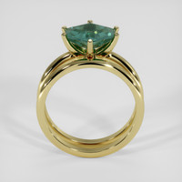2.42 Ct. Greenish Blue Sapphire Ring, 10K Yellow Gold 3